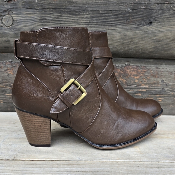 Nine West Shoes - Nine West Dont Do It, Boho-chic, Vegan Leather, Block Heel, Comfort Bootie 8M